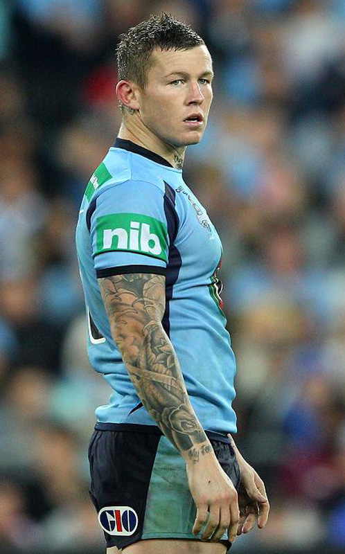 Famous australian rugby player Todd Carney drinking his piss