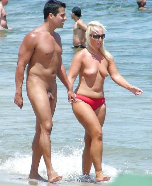 nudist man with wife