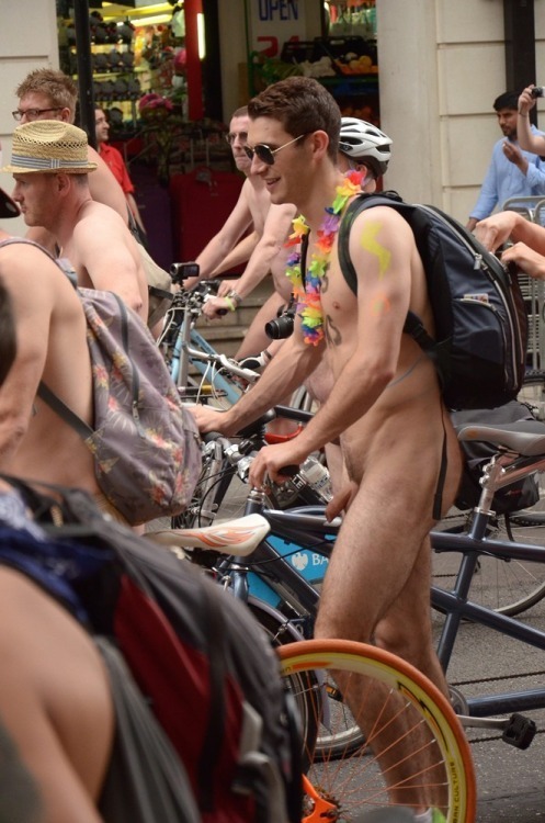 outdoor uncut naked bike rider