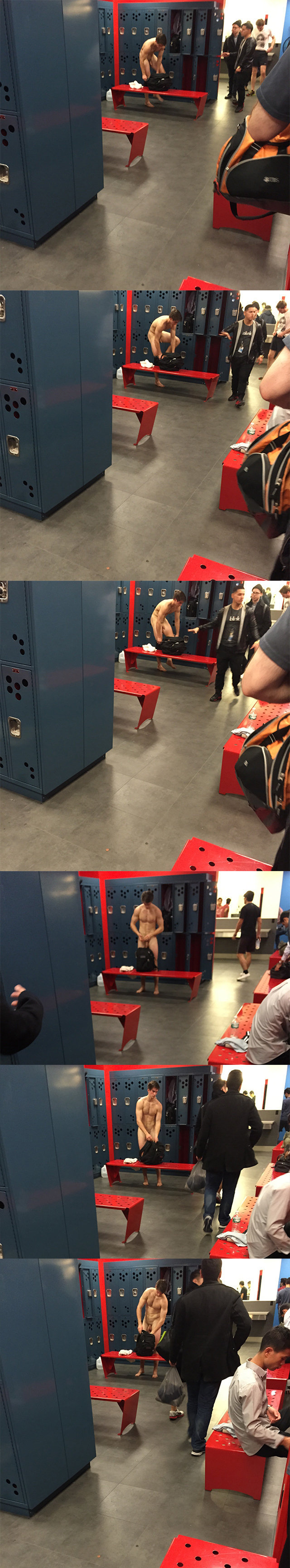 spycam guy naked in locker room