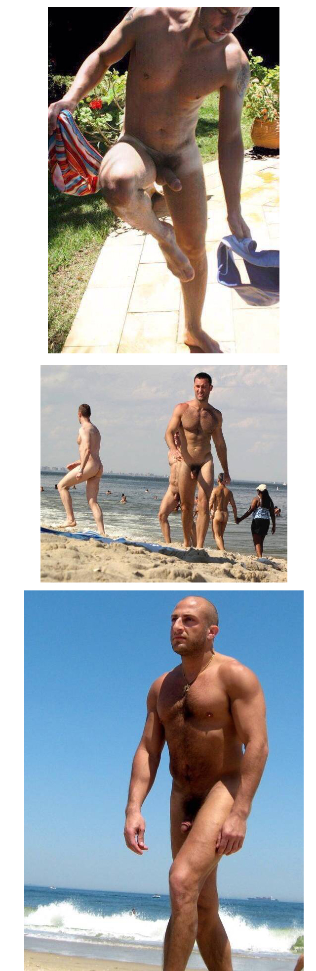 single straight nudist men beach