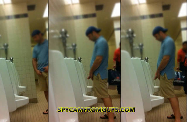 ericdeman big dick peeing toilet urinal