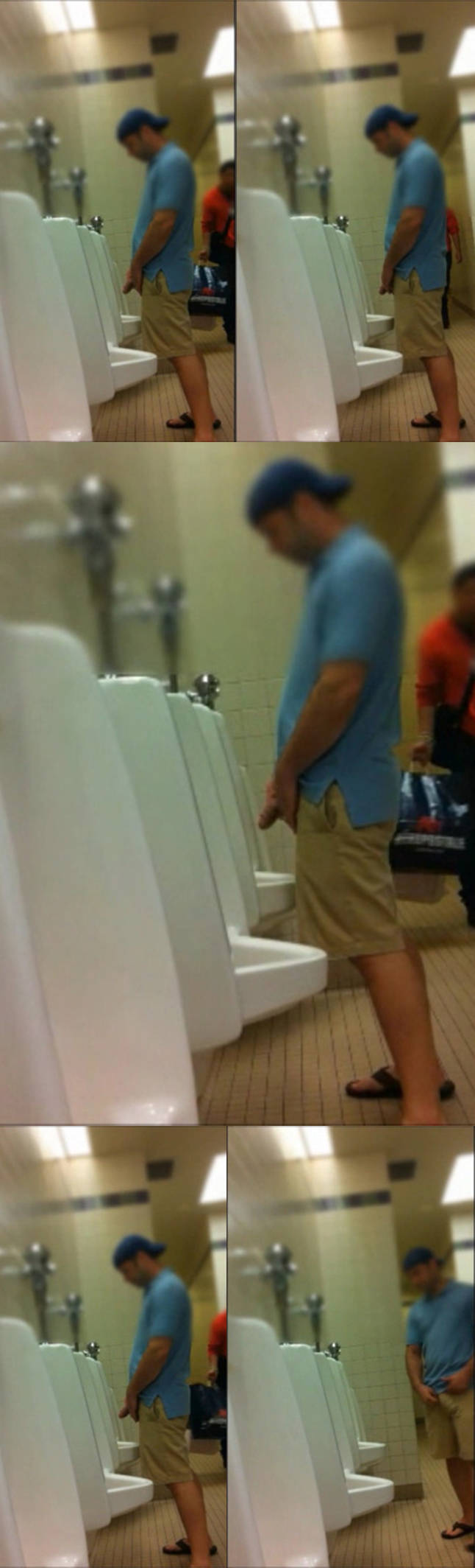 ericdeman huge cock peeing public urinal