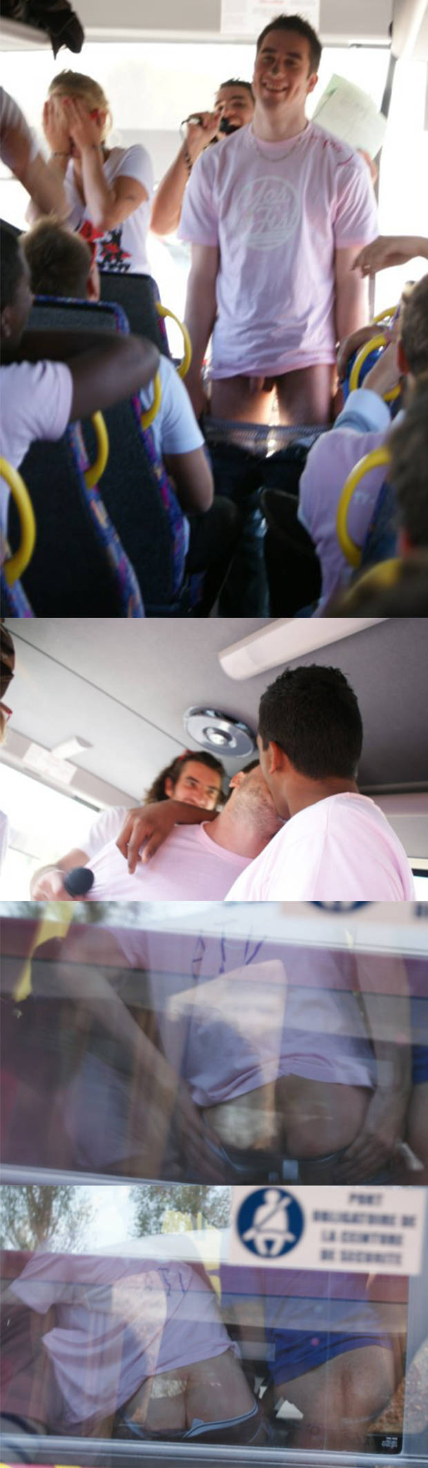 candid straight guy undressing bus