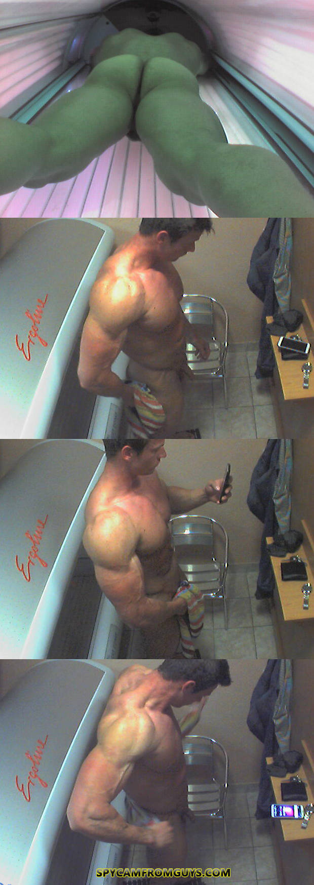 muscle man naked solarium spycam