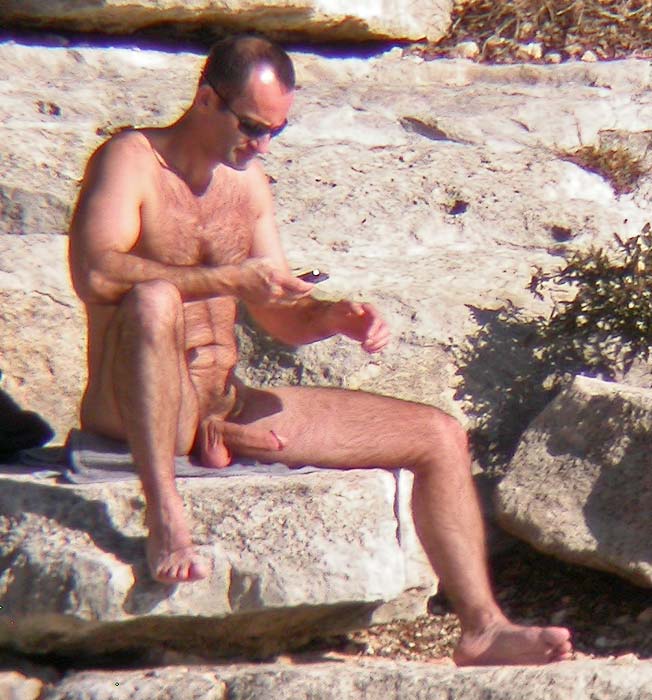 Guys Boner On Nude Beach.