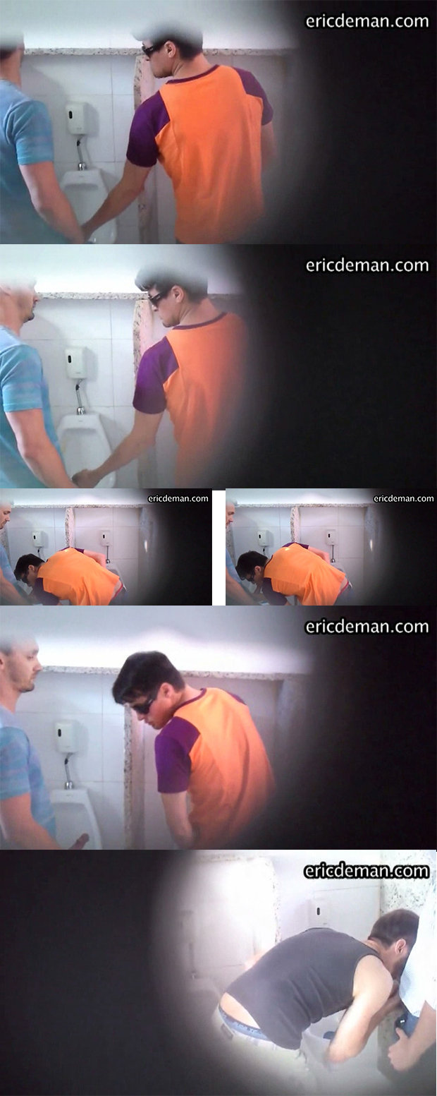 guys caught cruising toilet