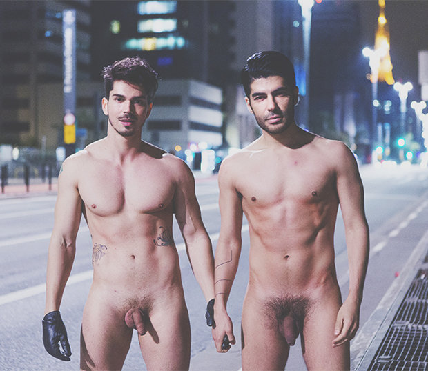 naked guys against homophobia