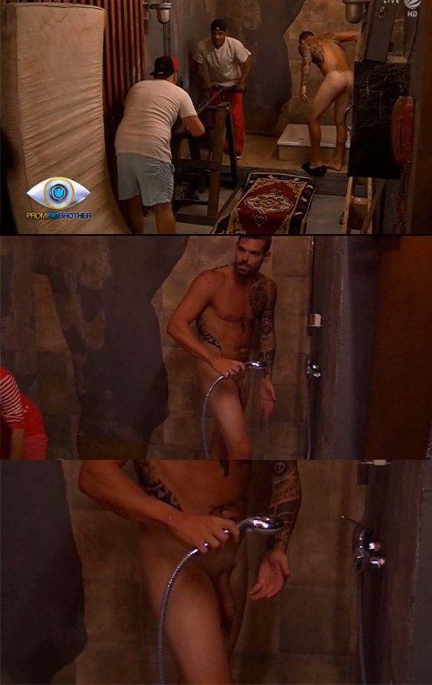 male tv nudity big brother shower daniel koellerer