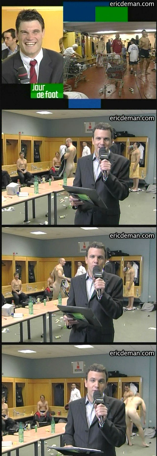 naked rugby player lockerroom