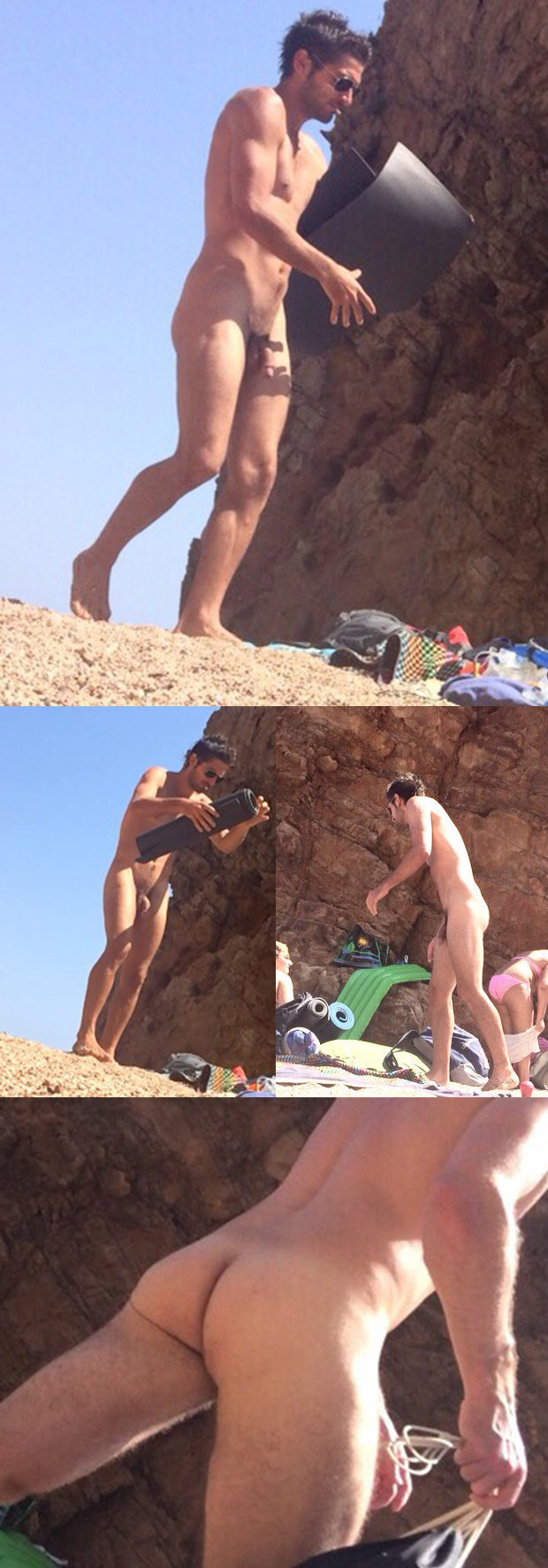 nudist man public beach