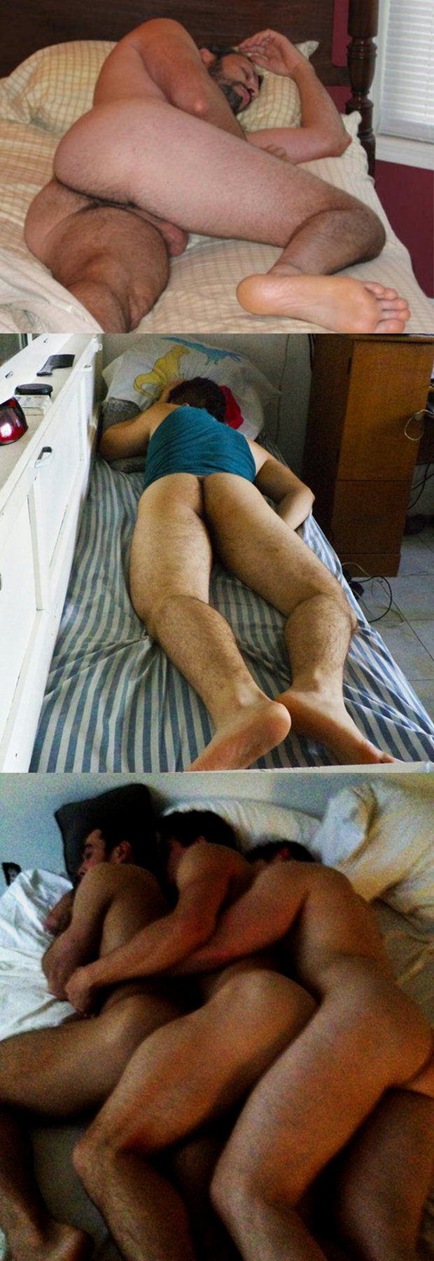 sleeping guys naked ass