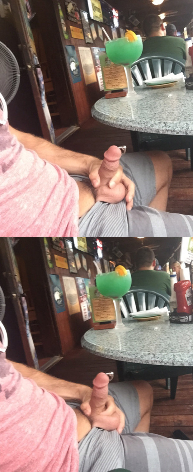 straight guy flashing dick