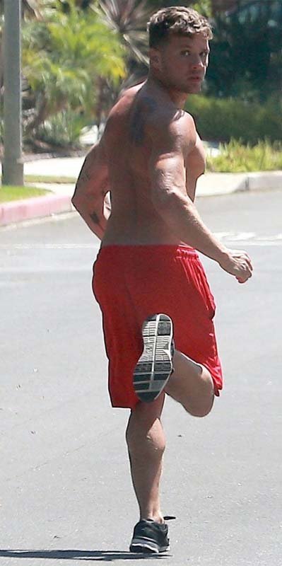 Ryan Phillippe running shirtless