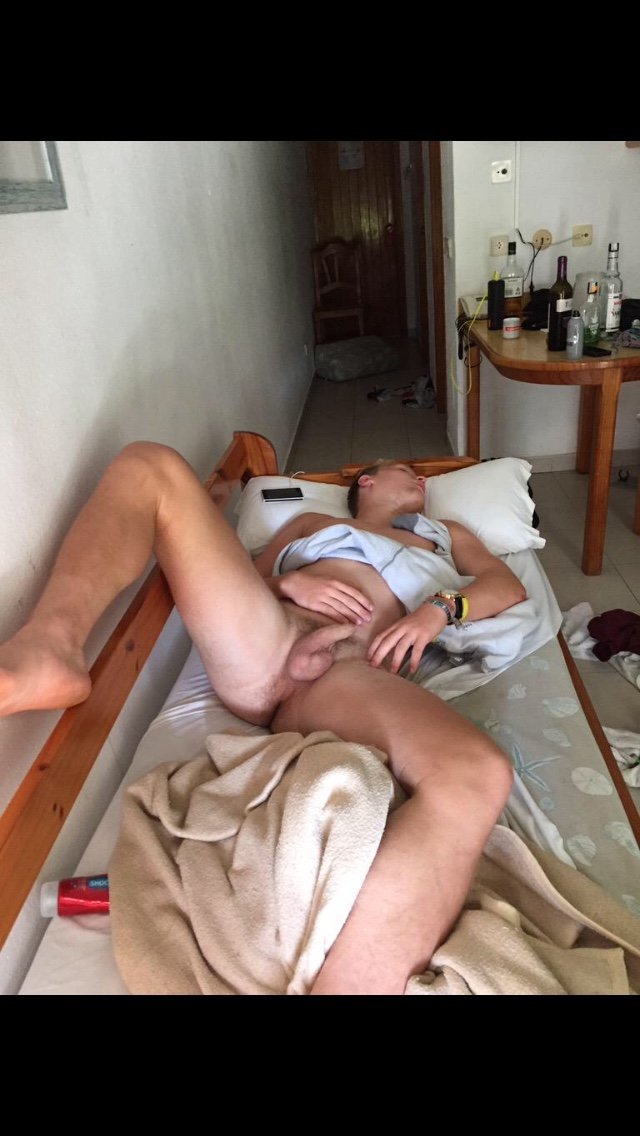 drunk guy sleeping naked