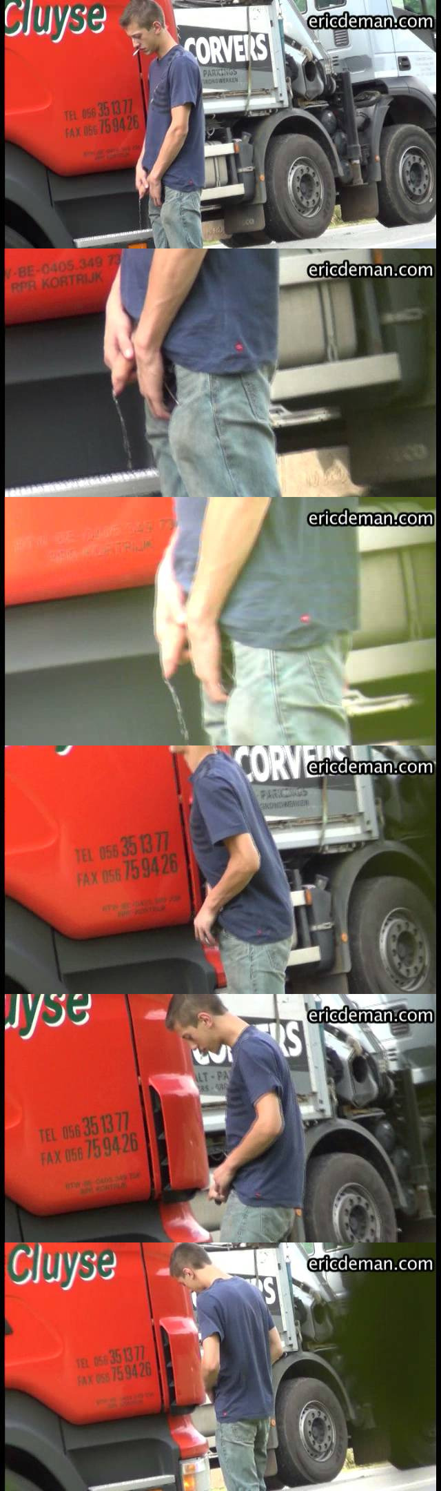 ericdeman trucker caught peeing