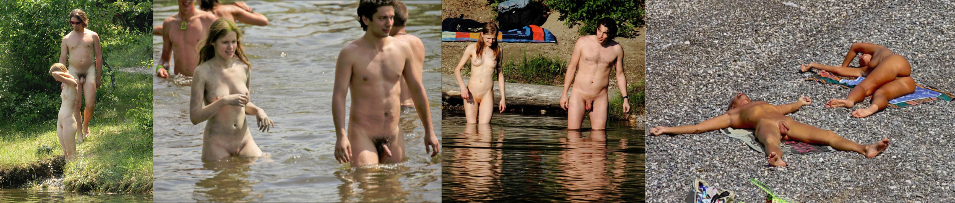 straight nudist men caught on the beach