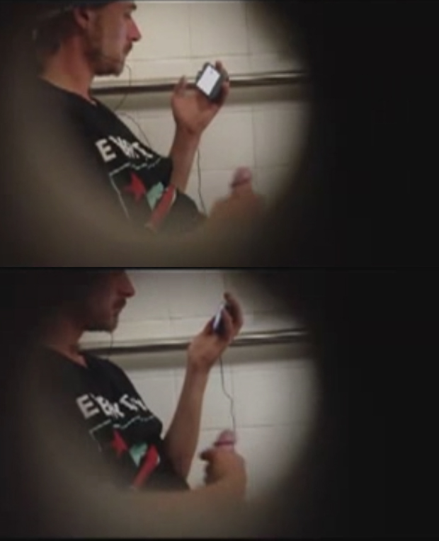 dude filmed jerking toilet spycam