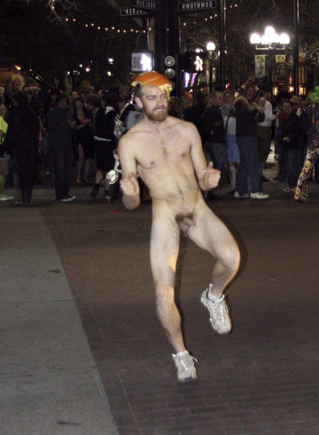 guy naked street
