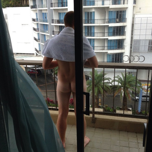 male ass balcony