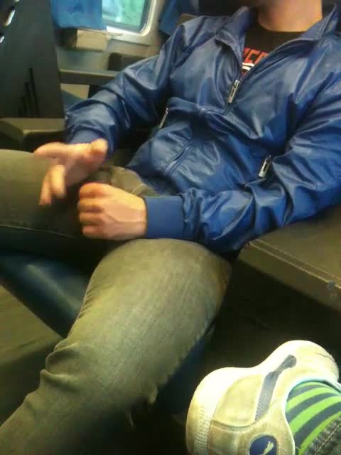 nice guy big bulge in the train 2