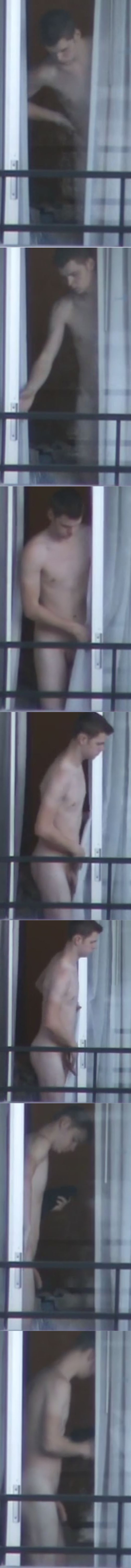 guy caught naked holiday balcony