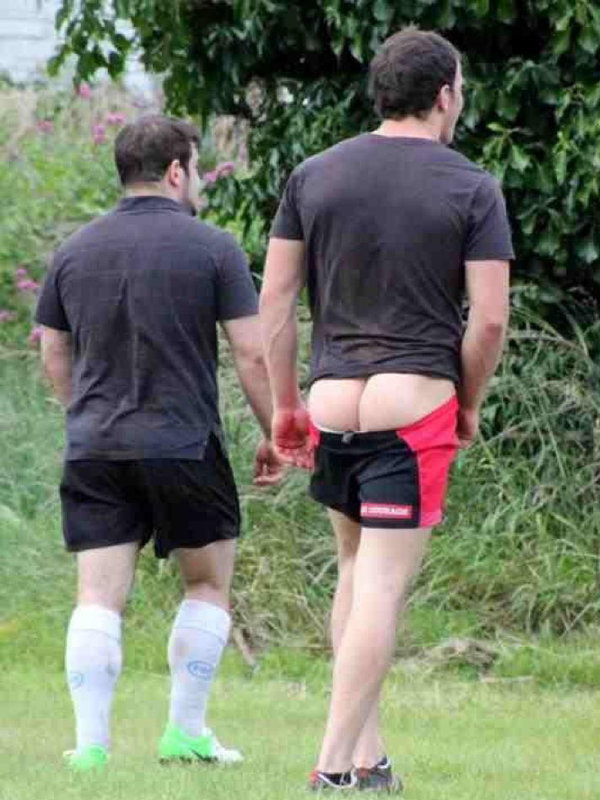 rugby player arse out during training