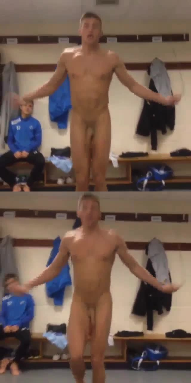 guy jumping naked lockerroom