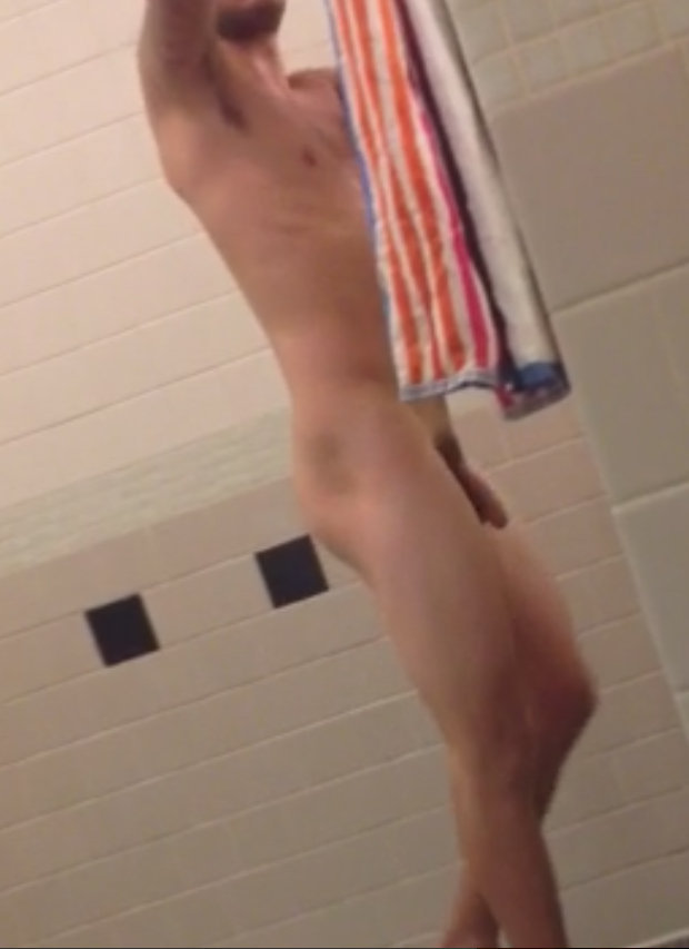 naked guy caught shower