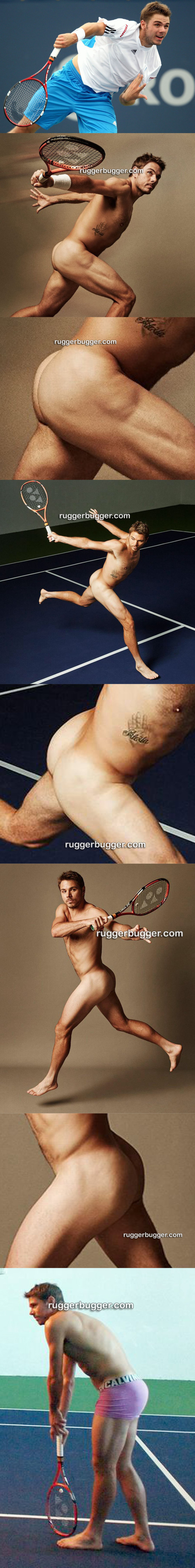 sportsmen naked tennis player stan wawrinka ass