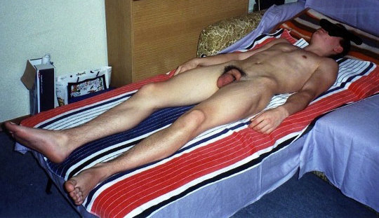 guy caught sleeping nude