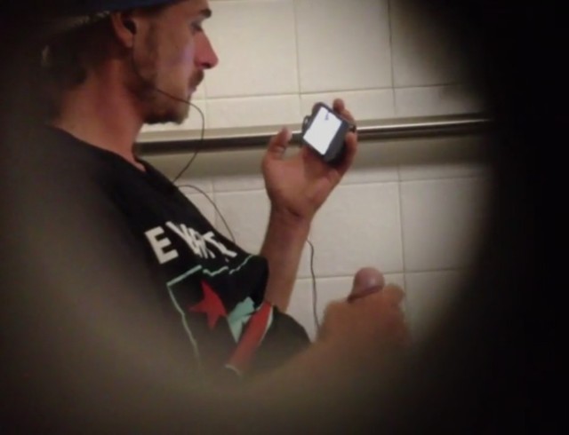 guy caught wanking on the bowl