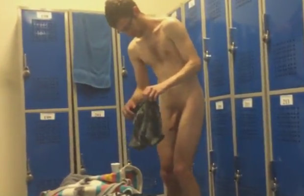 guy with long dick caught naked locker room