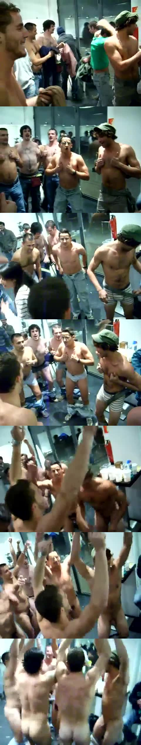 ruggers celebrating lockerroom stripping naked