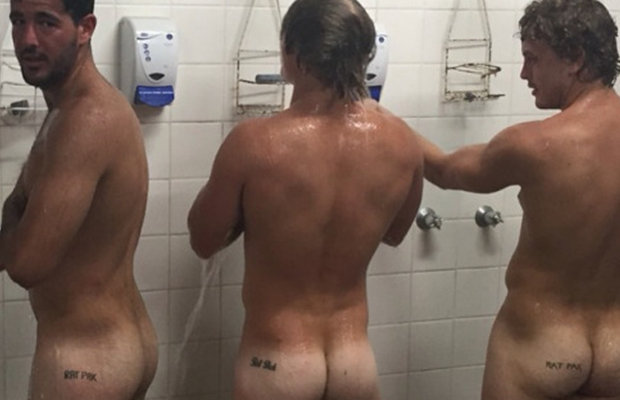straight dudes naked asses shower