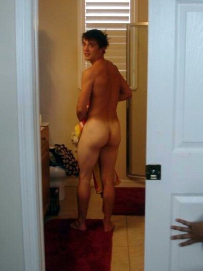 straight friend caught naked bathroom