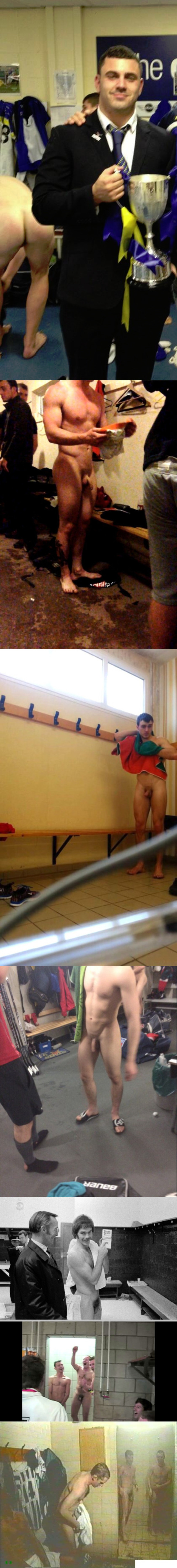 nude men unaware being caught lockerroom