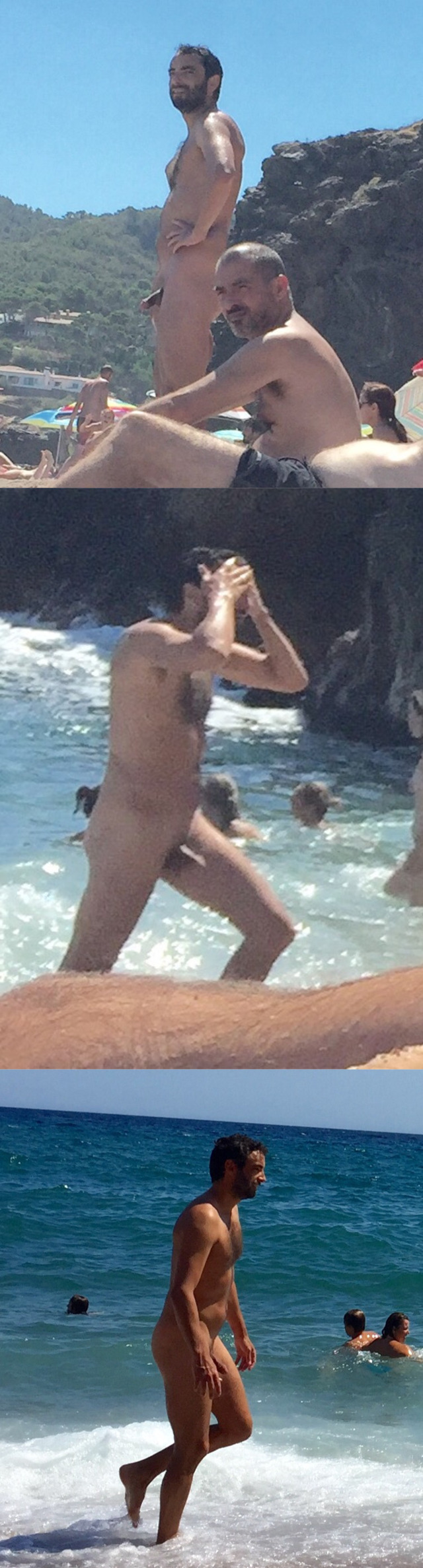 nudist man caught beach spy cam
