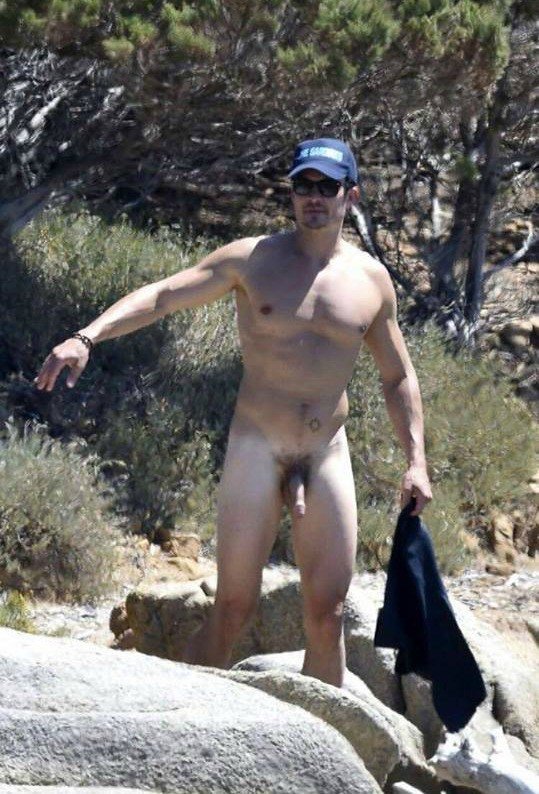 orlando bloom semi hard dick