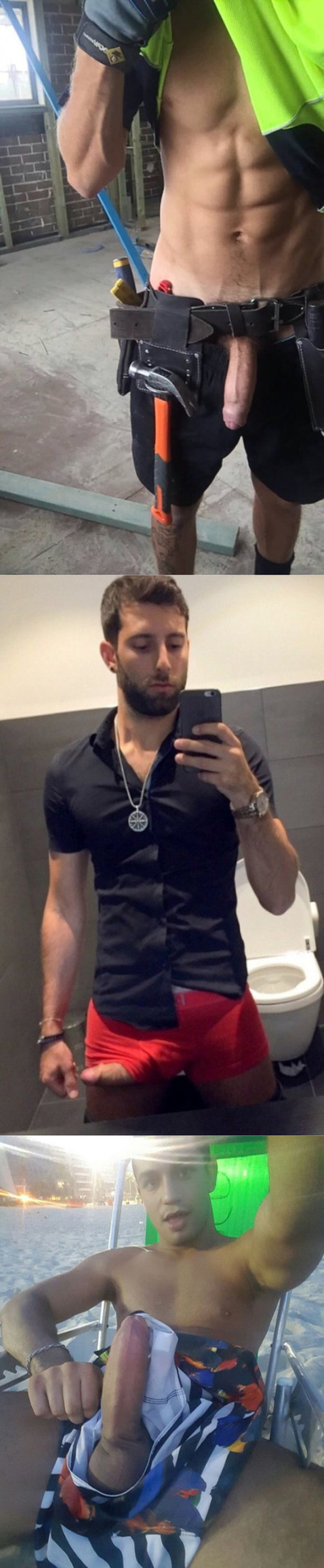 straight guys naked big dick selfies