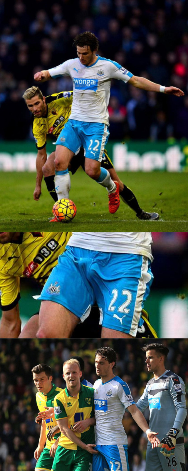 Daryl Janmaat's dick getting tickled and touched