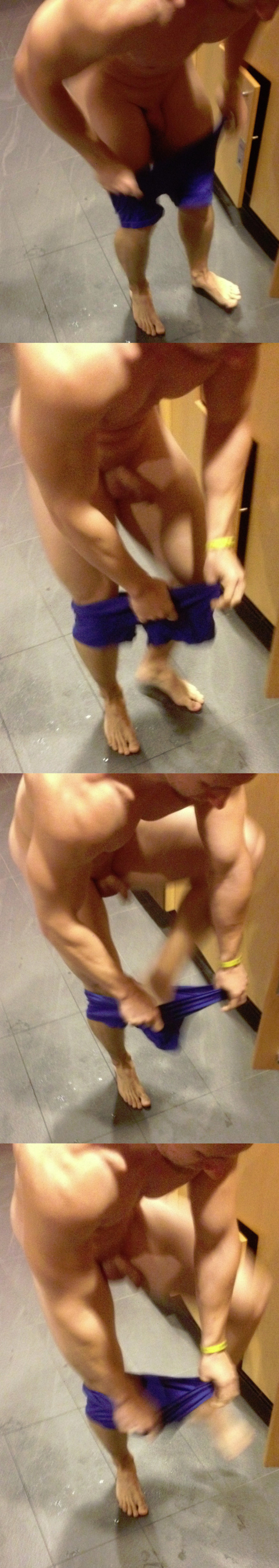 Man caught naked in the lockerroom