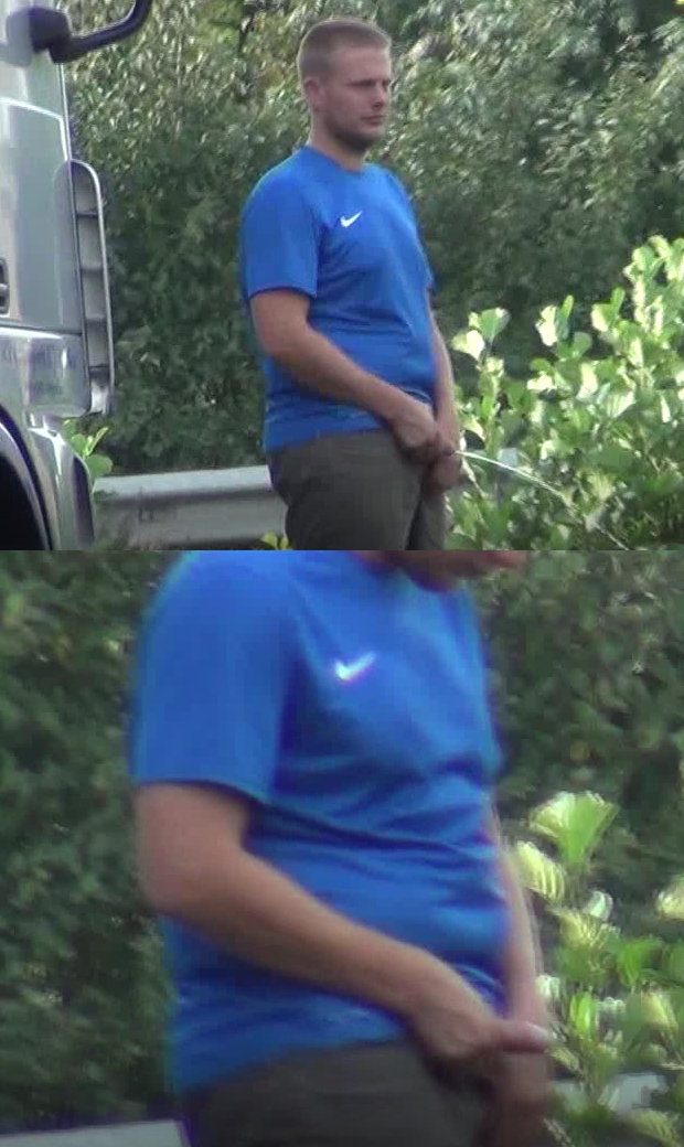 blond-hung-trucker-guy-peeing