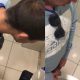 guy caught peeing public toilet