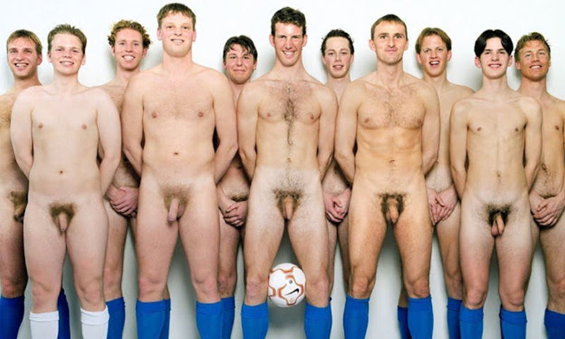 Naked men group