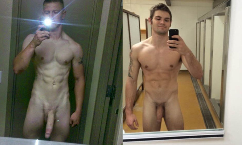 Nude gym selfies