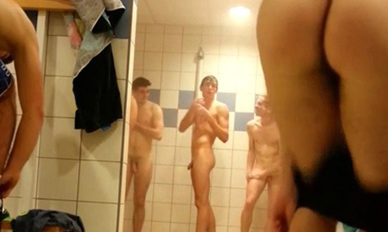 Two Candid Shots From Soccer Guys Caught Naked After Game