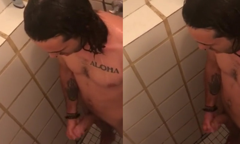 Guy Jerking Off The Shower