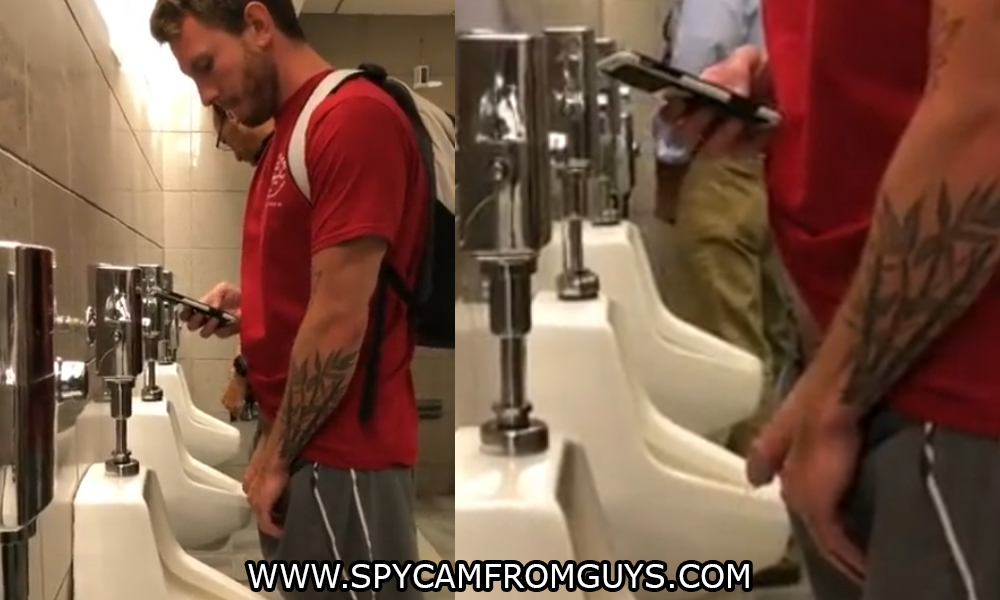 man with big dick caught peeing