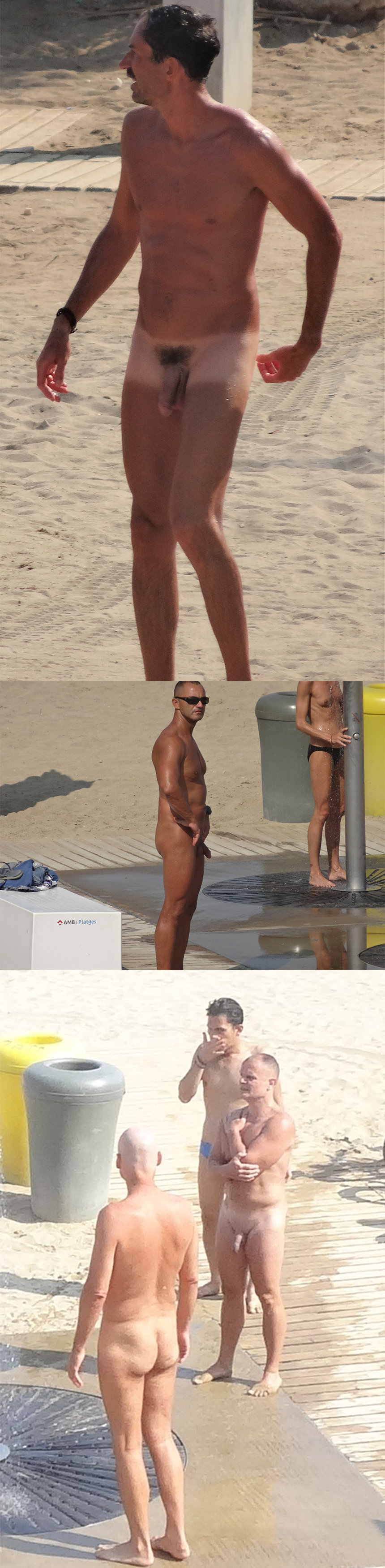 candid pics from nudist guys caught at the barcelona beach